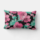 手描き装飾さくらんぼ花模様 ランバークッション (裏面)