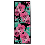 手描き装飾さくらんぼ花模様 ワインギフトバッグ (裏面)