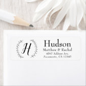 手描き装飾イニシャル住所 シール (インサイチュ)