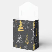 手描き装飾クリスマスツリーパターン フェイバーボックス (オープン)