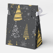 手描き装飾クリスマスツリーパターン フェイバーボックス (裏面サイド)