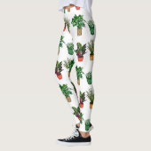 手描き観葉植物 レギンス (左)