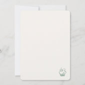 手描き誕生日バルーン任意のエージグリーンシンプル 招待状 (裏面)