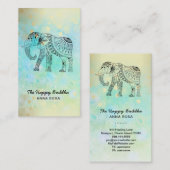 *~*手描き象金ゴールドグリッター仏 名刺 (正面/裏面)