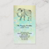 *~*手描き象金ゴールドグリッター仏 名刺 (裏面)