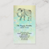 *~*手描き象金ゴールドグリッター仏 名刺 (裏面)