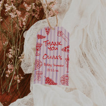 手描き赤いピザチャオパープルベビーシャワー