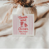 手描き赤いピザ特別配送シャワー フェイバータグ