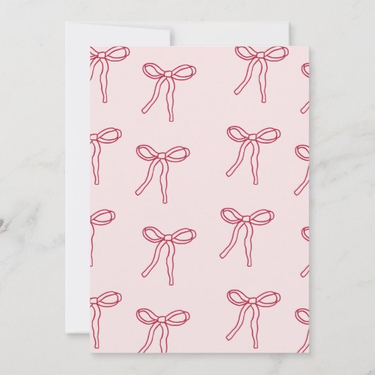 手描き赤ピンクいちご赤ちゃんシャワー 招待状 (裏面)