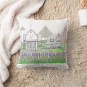 手描き農業枕 クッション (ブランケット)