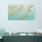 手描き部かわいらし族曼荼羅エレガントデザイン 横断幕 (トレードショー)