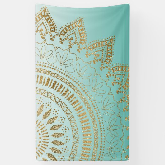 手描き部かわいらし族曼荼羅エレガントデザイン 横断幕 (縦)