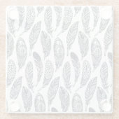 手描き部族羽、ヴィンテージ柄。 ガラスコースター (裏面)