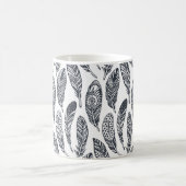 手描き部族羽、ヴィンテージ柄。 コーヒーマグカップ (中央)