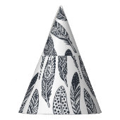 手描き部族羽、ヴィンテージ柄。 パーティーハット (左)