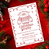 手描き醜いセータークリスマスパーティー 招待状