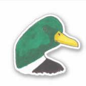 手描き野生生物自然バードマラードアヒル シール (正面)