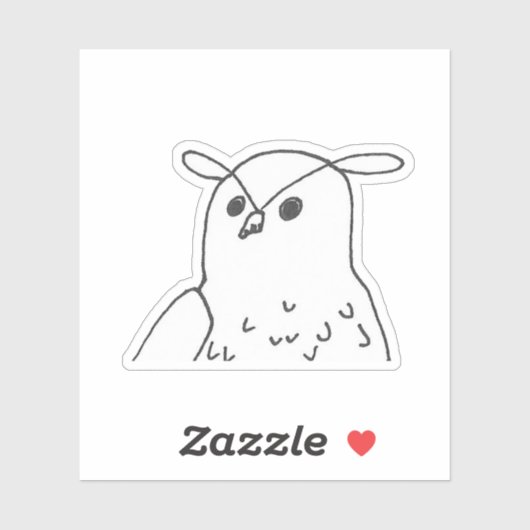 手描き野生生物自然鳥鷲フクロウ シール (シート)