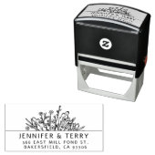 手描き野結婚花差出人住所 セルフインキングスタンプ (インサイチュ)