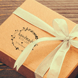 手描き野花リース手作り愛 ラバースタンプ