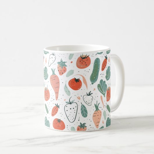 手描き野菜 コーヒーマグカップ (正面右)