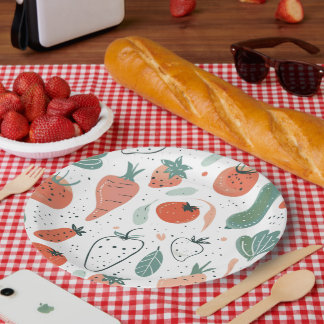 手描き野菜 ペーパープレート