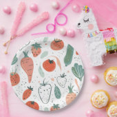 手描き野菜 ペーパープレート (パーティー)