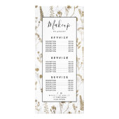 手描き金ゴールドかわいい押し花の大理石 ラックカード (裏面)