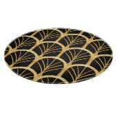 手描き金ゴールド擬水色 カッティングボード (角)