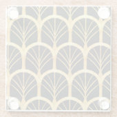 手描き金ゴールド擬水色 ガラスコースター (裏面)