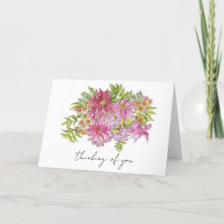 手描き陽気な明るいスケッチグリーティングカード サンキューカード