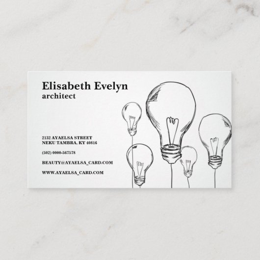 手描き電球 名刺 (裏面)