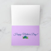 手描き青あじさい花母の日カード サンキューカード (内部)