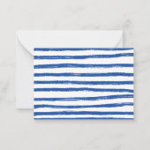 手描き青い弓組文具 ノートカード (裏面)