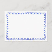 手描き青フランスのレトロ結婚の詳細 エンクロージャーカード (裏面)