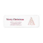 手描き風のクリスマスデザイン ラベル (正面)
