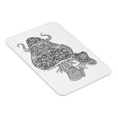 手描き魔法マッシュルームドードル マグネット (右側)