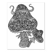 手描き魔法マッシュルームドードル ラバースタンプ (インプリント)