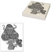 手描き魔法マッシュルームドードル ラバースタンプ (押印)