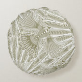 手描き鳥のシルエット ラウンドクッション (裏面)