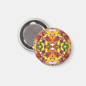 手描き：フローラ装飾品エレガンス。 マグネット (正面/裏面)