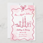 手描き リハーサルディナーの前夜 招待状 (正面)