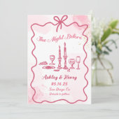 手描き リハーサルディナーの前夜 招待状 (スタンド正面)