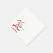 手描き レッツ ゲット クレイ 年間 カニの煮込みパーティー スタンダードカクテルナプキン (角)