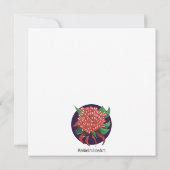 手描き ワラタ 花 招待状 (裏面)