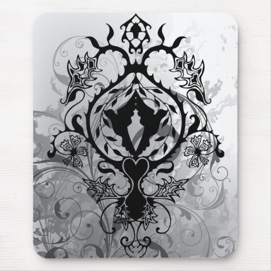 手描き: 平和鳩のマウスパッド マウスパッド (正面)