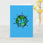 手描き – 惑星EARTH – 保全 – 自然 カード (黄色い花)