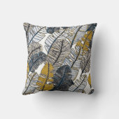 手描き：熱帯葉国 クッション (裏面)