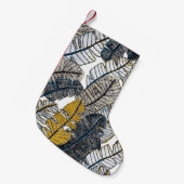 手描き：熱帯葉国 スモールクリスマスストッキング (正面 (吊り時))