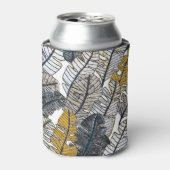 手描き:熱帯葉国 缶クーラー (缶正面)